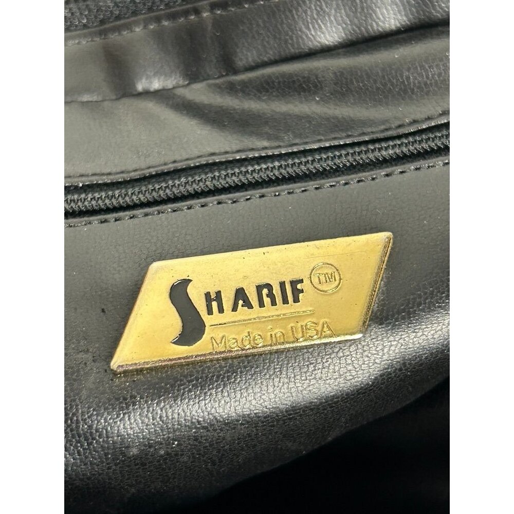 Vintage Sharif Leather Faux Reptile / Vinyl Patchwork Shoulder Bag in Black - Picture 8 of 8